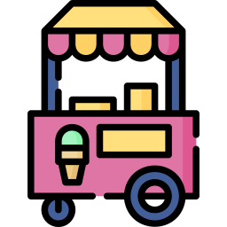 carrito de helados icono