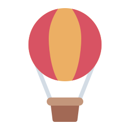 Hot air balloon icon