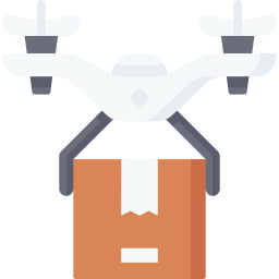 Drone delivery icon