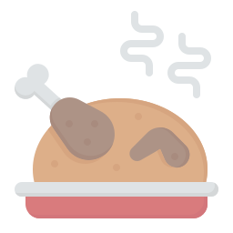 Roast chicken icon