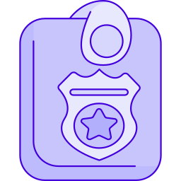 distintivo della polizia icona