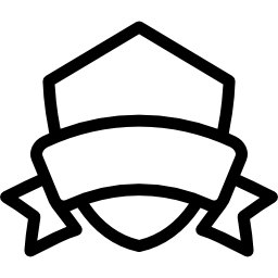 escudo con banner icono