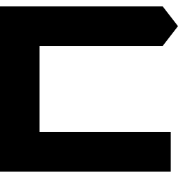 flecha cuadrada icono