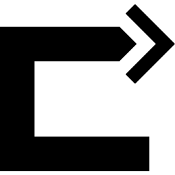 flecha cuadrada icono