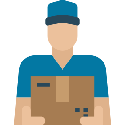 Delivery man icon