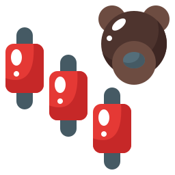 rynek niedźwiedzia ikona
