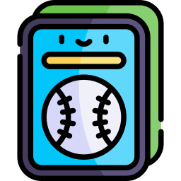 karta baseballowa ikona