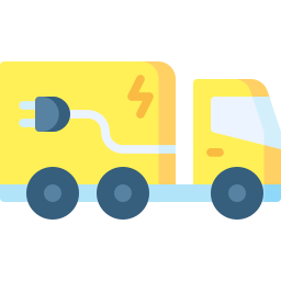 Electric truck icon