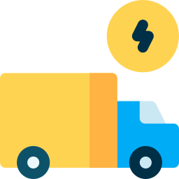 Electric truck icon