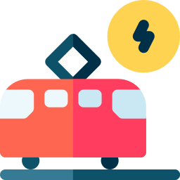 Electric tram icon