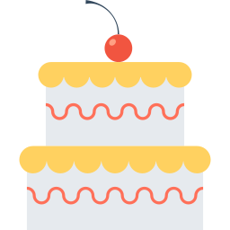 pastel de cumpleaños icono