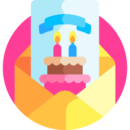 verjaardagsuitnodiging icoon