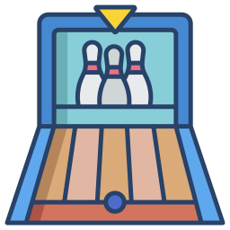 sala da bowling icona