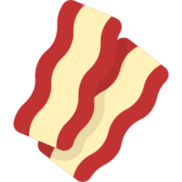 bande de bacon Icône