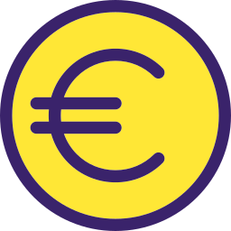 moneta in euro icona