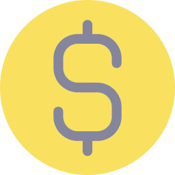 moneda de dólar icono