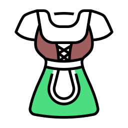 Широкая юбка в сборку иконка