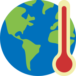 le réchauffement climatique Icône