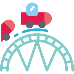 Roller coaster icon