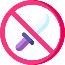 No knife icon