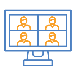 réunion en ligne Icône