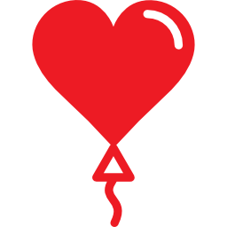 en forma de corazon icono