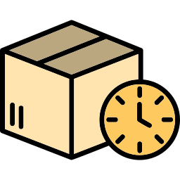 el tiempo de entrega icono