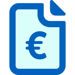 argent en euros Icône