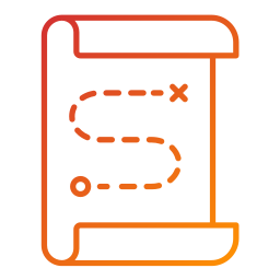 mapa del tesoro icono