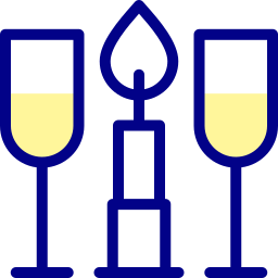 Romantic dinner icon