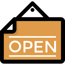 Open sign icon