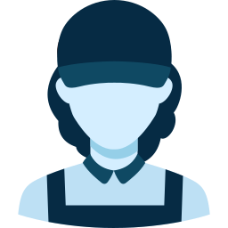 Delivery woman icon