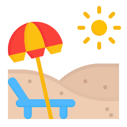 bain de soleil Icône