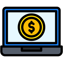 dinero en línea icono