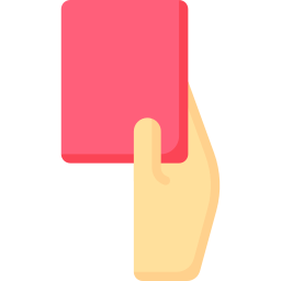 cartellino rosso icona