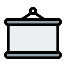 schermo di proiezione icona