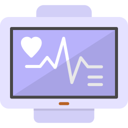 monitor ecg icona