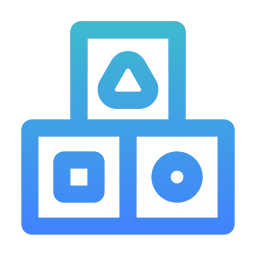 kwadratowe bloki ikona