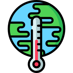 le réchauffement climatique Icône