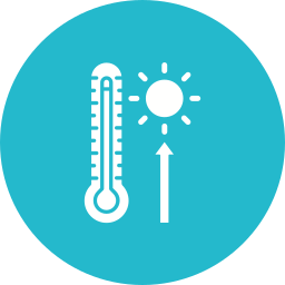 alta temperatura icona