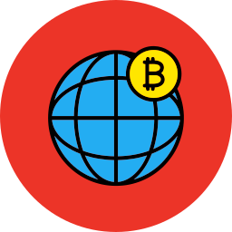 moneda de internet icono