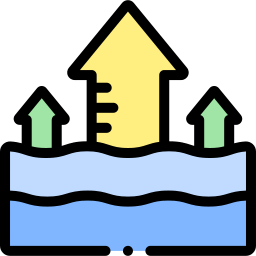 nível do mar Ícone