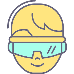 Virtual reality glasses icon