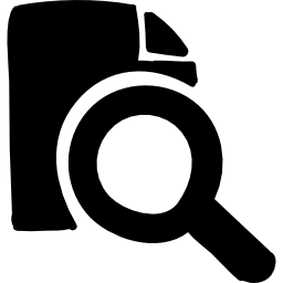 Magnifying Glas and Document icon