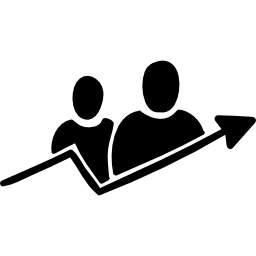 grupo y flecha icono