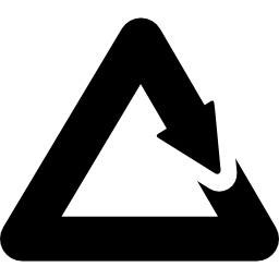 freccia triangolare icona
