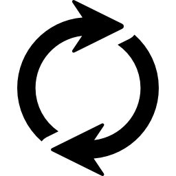 cirkelvormige pijlen icoon