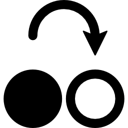 círculos flecha icono