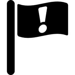 bandera de advertencia icono
