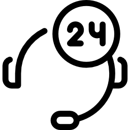 24 uur ondersteuning icoon
